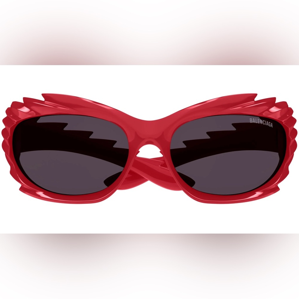BALENCIAGA SPIKE RECTANGLE SUNGLASSES IN PINK - Picture 3 of 7
